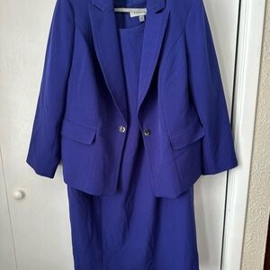 Kasper Royal Blue Blazer and Dress Set